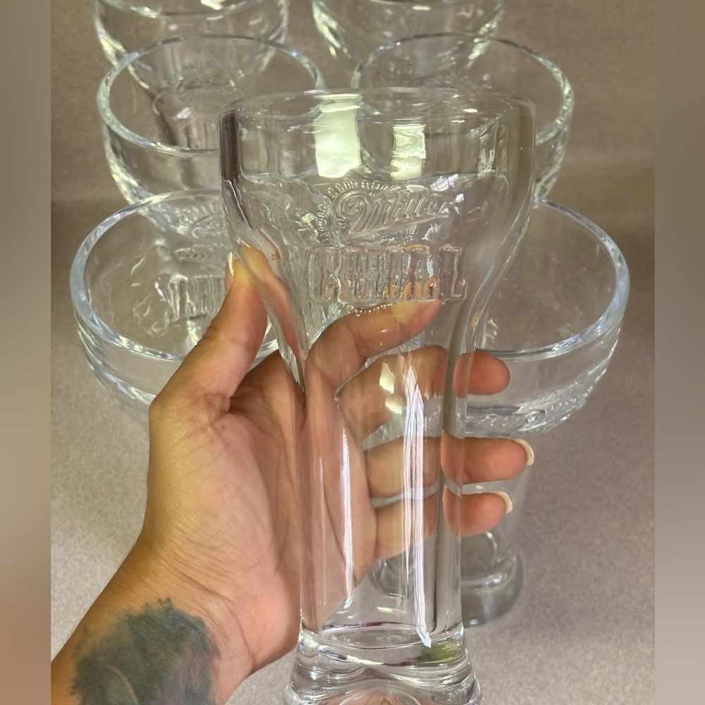 7 unique Miller Chill Aztec Thunderbird Pilsner 12 ounce glasses